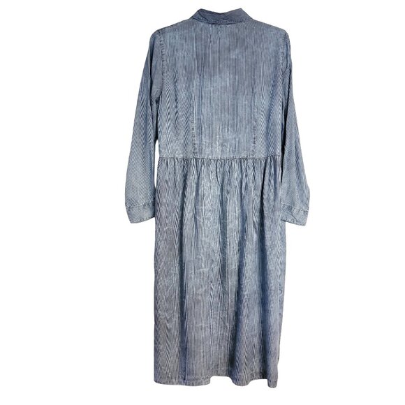 Coldwater Creek Mineral Wash Tencel Lyocell Chambray Maxi Dress - Picture 2 of 9